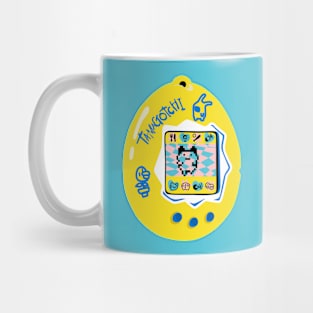 Original Tamagotchi - Yellow with Blue Mug